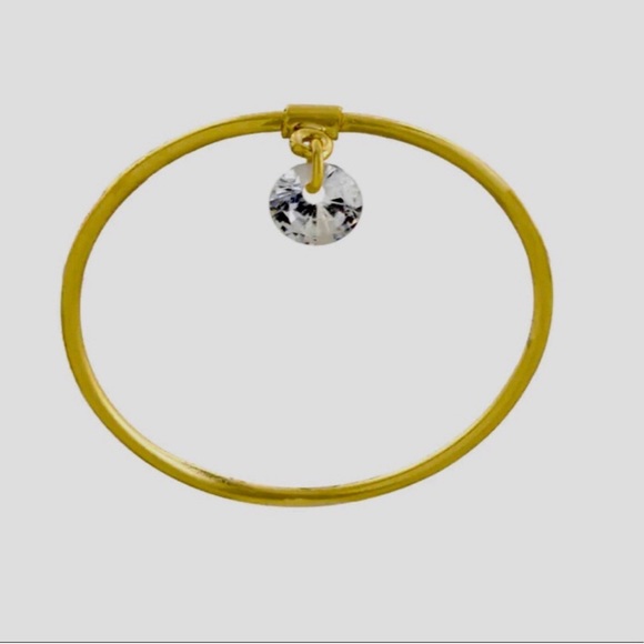 Dainty Thin Band Cubic Zirconia Dangle-NWT -only size 7-Boutique - Picture 6 of 6